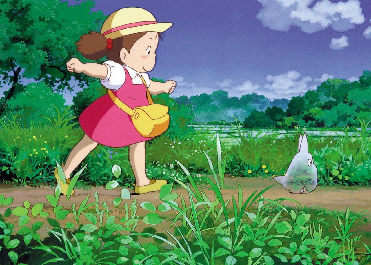 Картина постер Gee! My Neighbor Totoro Мой сосед Тоторо мэй на прогулке 60x40 см NT 09.036