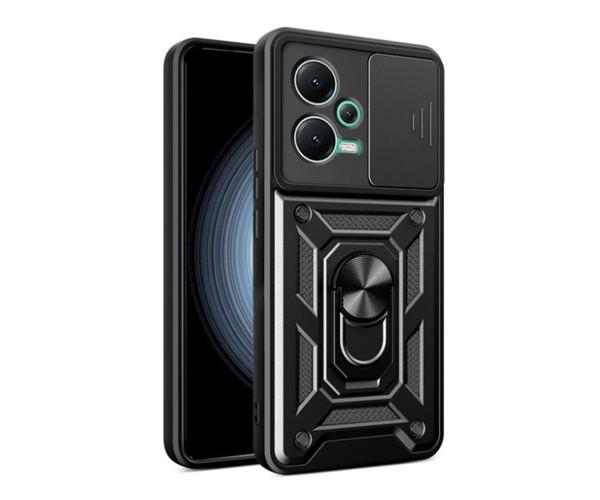 Чехол-накладка Ricco Camera Sliding для Xiaomi Redmi Note 12 5G / Poco X5 Черный