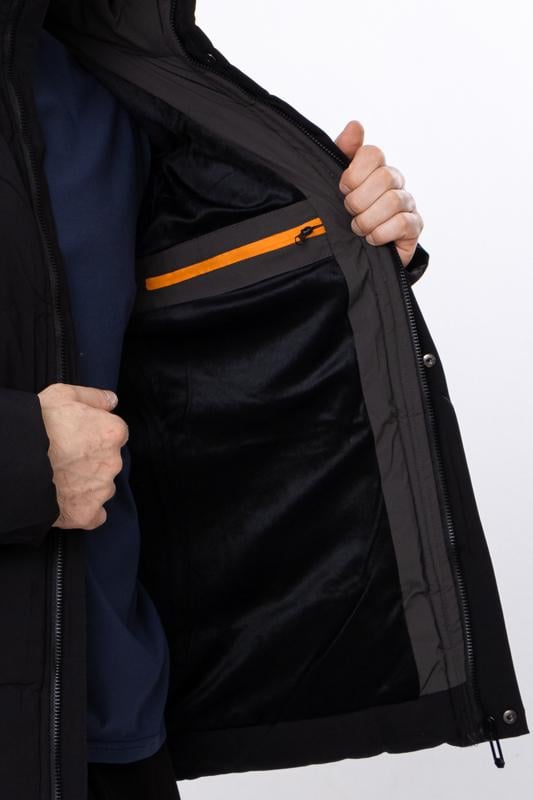 Куртка-пуховик чоловіча єврозима з відстібним капюшоном Носи Своє р. 50 Чорний (16241) - фото 3 Куртка-пуховик чоловіча єврозима з відстібним капюшоном Носи Своє р. 50 Чорний (16241) - фото 3