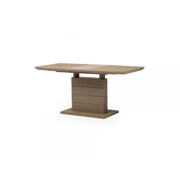 Стол обеденный прямоугольный раскладной Vetro Mebel МДФ/матовое  стекло TMM-50-1 80х120 +40 см Мокко матовый