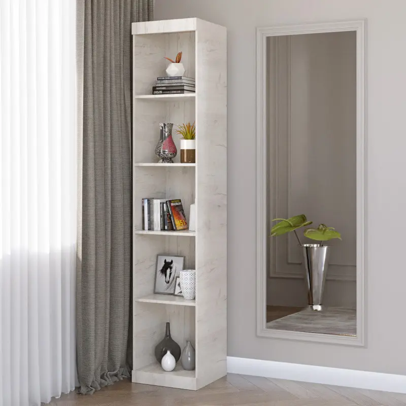 Шкаф-пенал открытый Соната Дуб крафт белый (26760492)