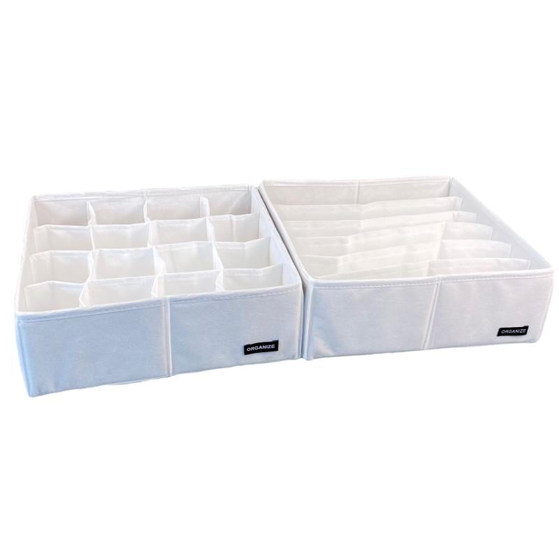 Набор органайзеров для белья 2 шт. Белый (Wh002) - фото 6 Набор органайзеров для белья 2 шт. Белый (Wh002) - фото 6