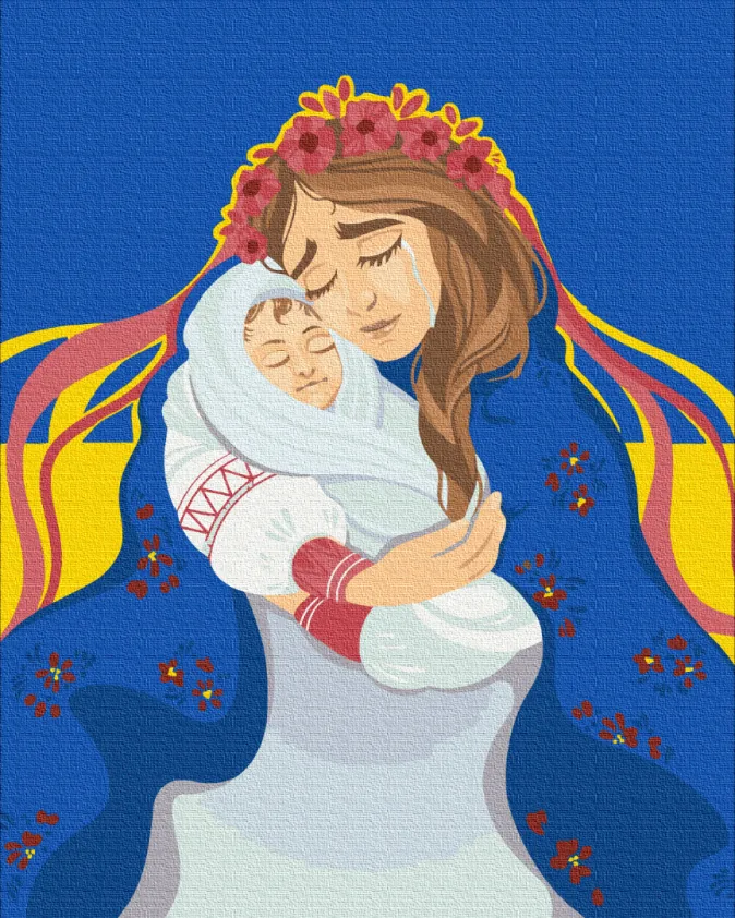 Картина по номерам Brushme Мама Украина 40x50 см (BSM-B53077)