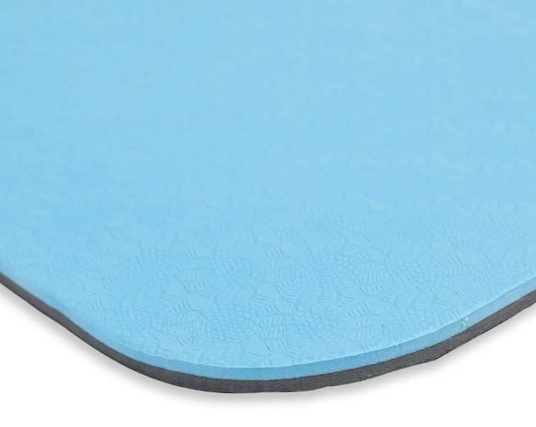 Килимок спортивний Toorx Yoga Professional TPE 183x60x0,6 см Azzurro/Antracite (MAT-183) - фото 4