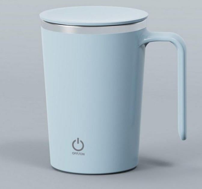 Чашка магнітна для змішування напоїв автоматична 400 мл Блакитний (wh018) - фото 2 Чашка магнітна для змішування напоїв автоматична 400 мл Блакитний (wh018) - фото 2