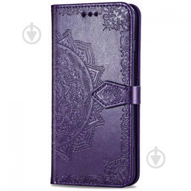 Шкіряний чохол-книжка Epik Art Case з візитницею для Samsung Galaxy A51 Фіолетовий (871199)