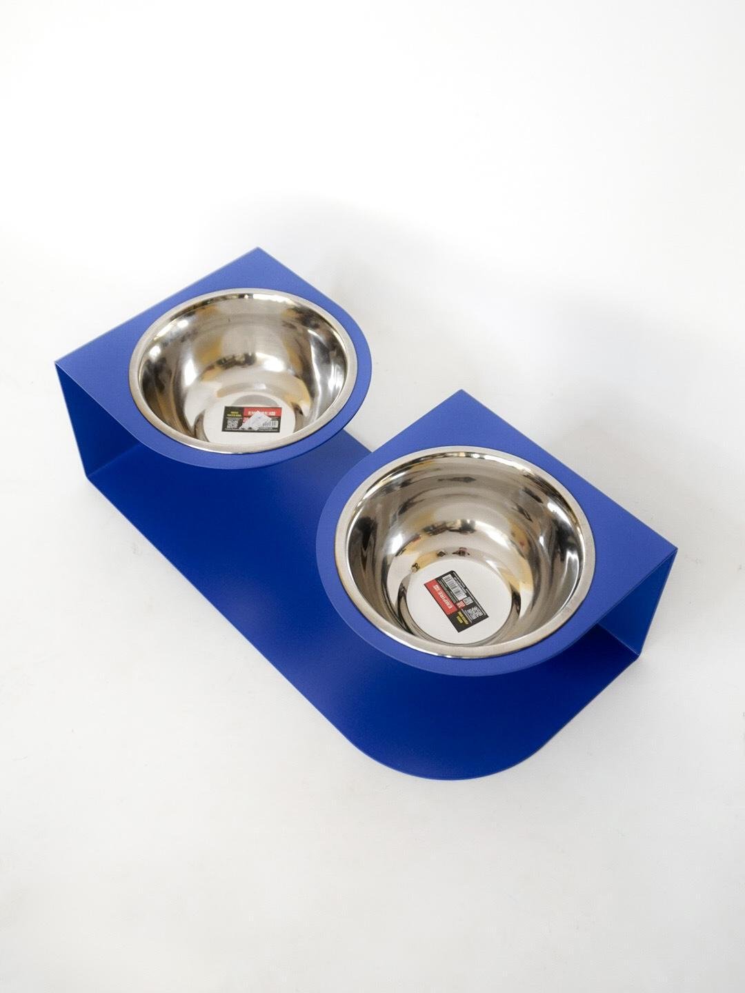 Кормушка For you подставка для собак средних пород на 2 миски металл 150 мм 1,0 л Синий (1024032с)