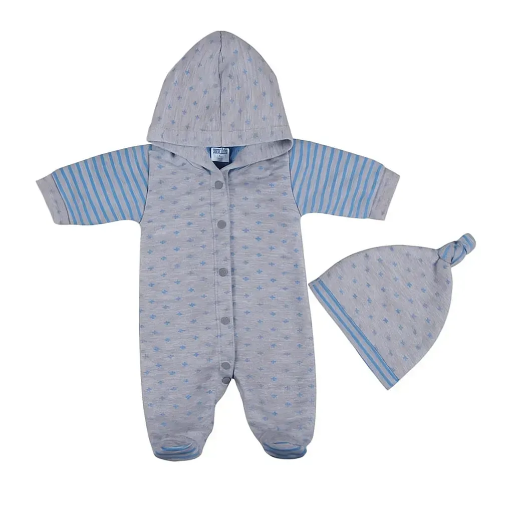 Комбинезон детский с шапочкой Betis Пустунчик капитон р. 56-38 Голубой (27081101)