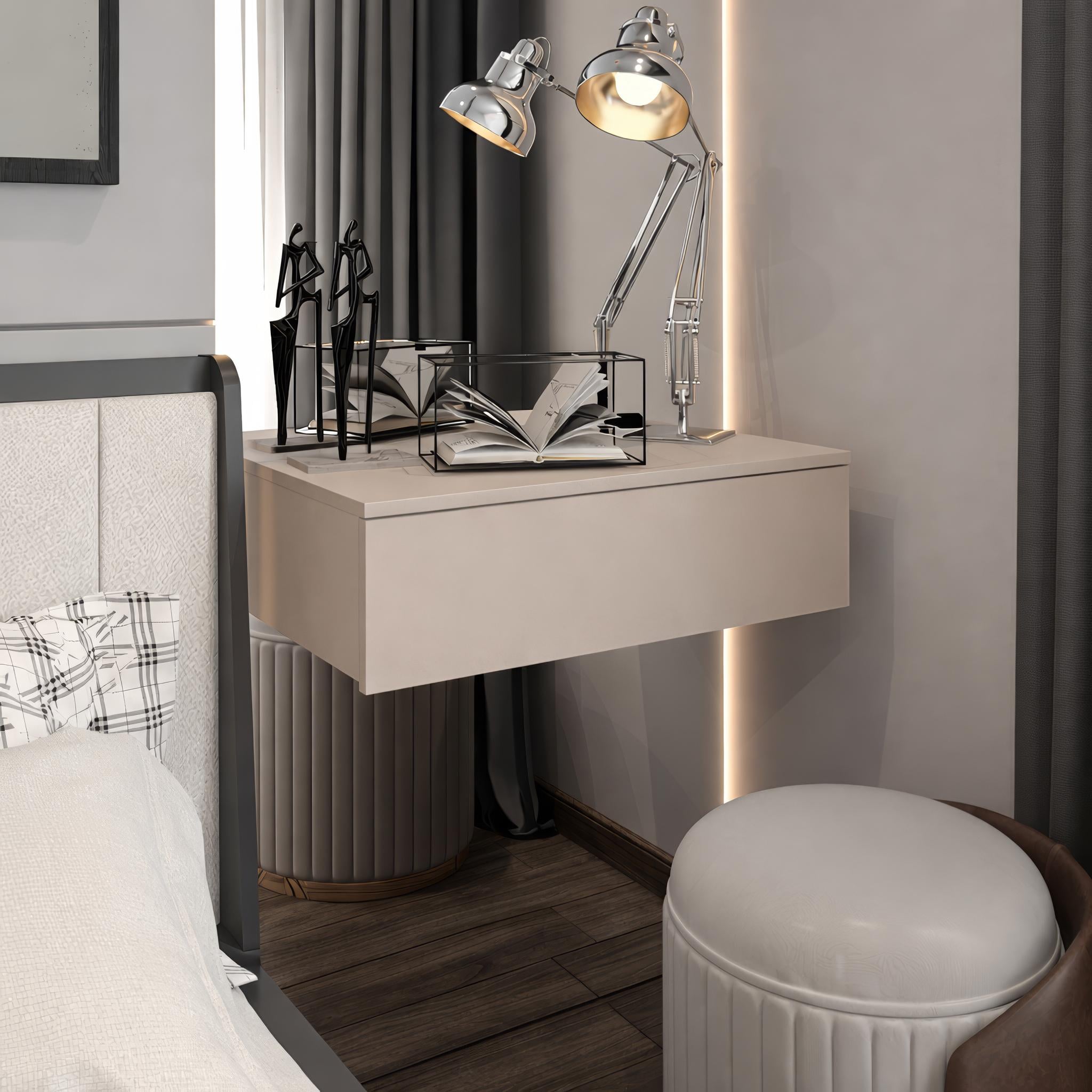 Туалетный столик подвесной Malm 700x196x310 мм Кашемир