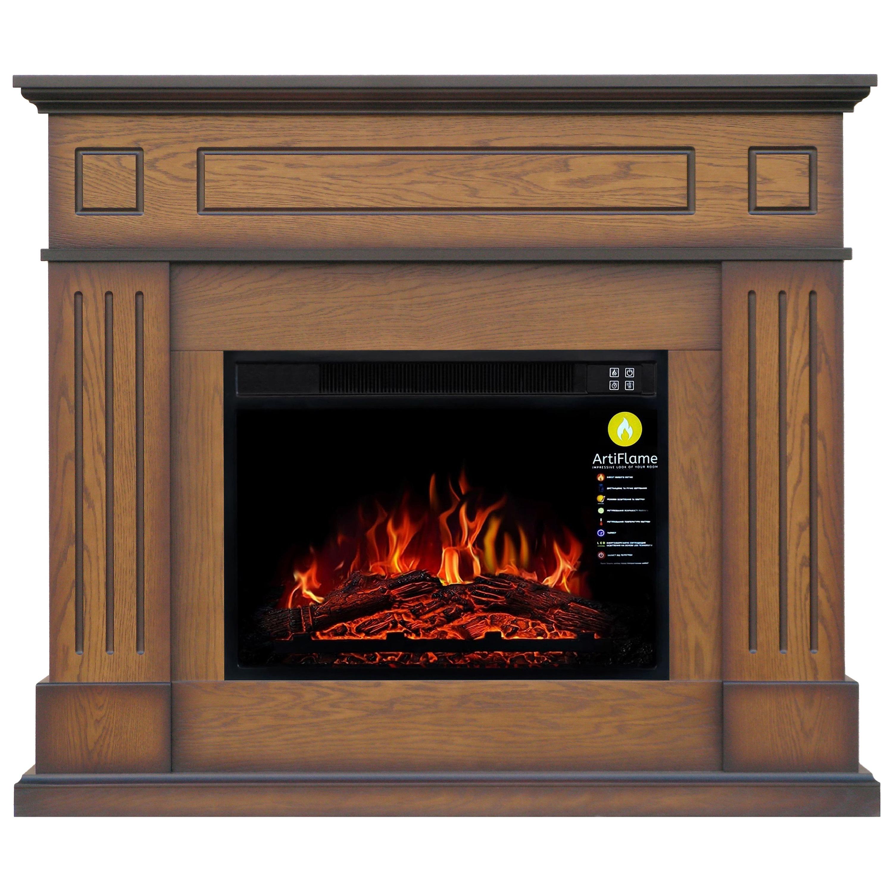 Каминокомплект ArtiFlame LAURITZ AF23S со звуком Дуб антик