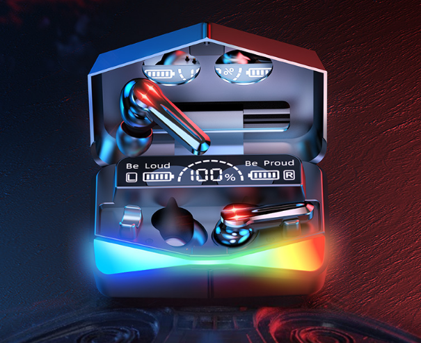 Навушники бездротові ігрові TWS M28 із зарядним кейсом мікрофоном та сенсорами Black (1849)