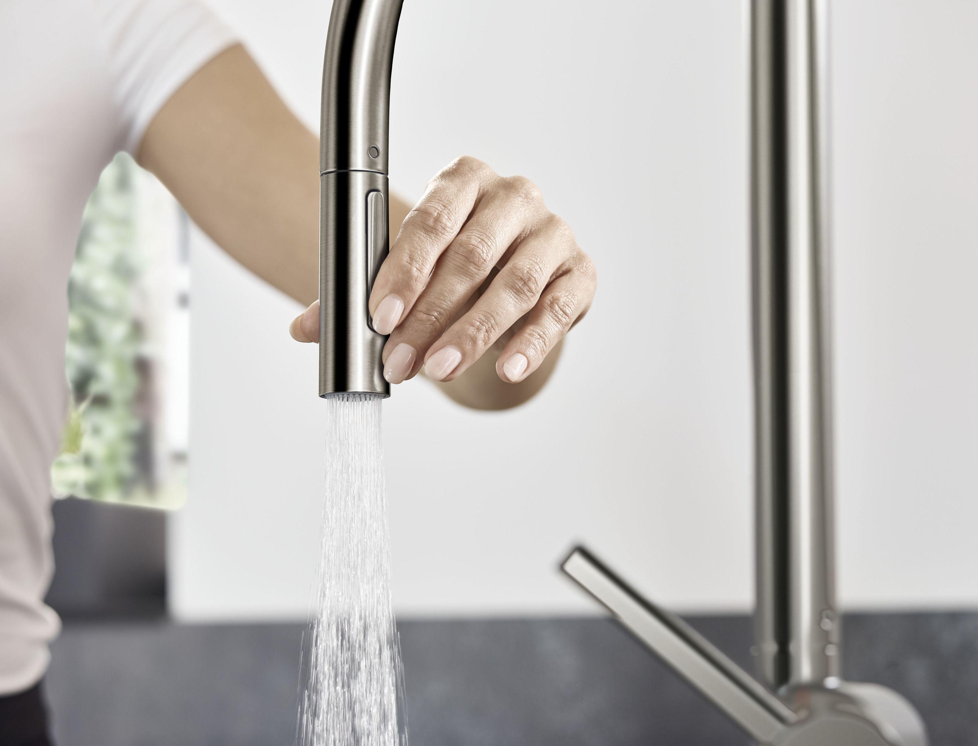 Смеситель для кухни Hansgrohe Talis M54 72801800 с видвижной лейкой Сатин (75578) - фото 5 Смеситель для кухни Hansgrohe Talis M54 72801800 с видвижной лейкой Сатин (75578) - фото 5