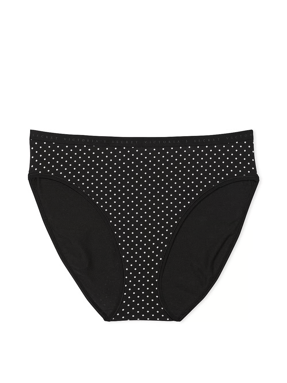 Труси Victoria's Secret Stretch Cotton High-Leg Brief Panty L Чорний (27318197)
