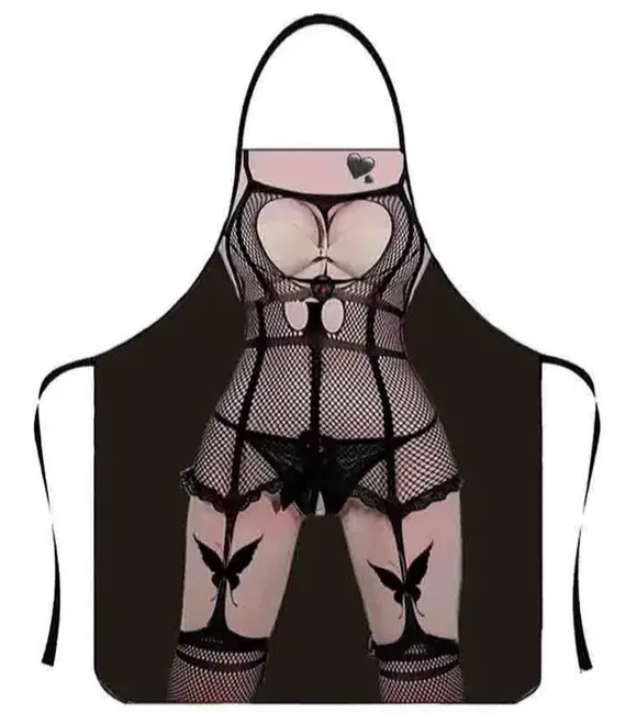 Фартук с приколом для мужчин Женщина в белье в сетку 80х60 см (50106) Фартук с приколом для мужчин Женщина в белье в сетку 80х60 см (50106)