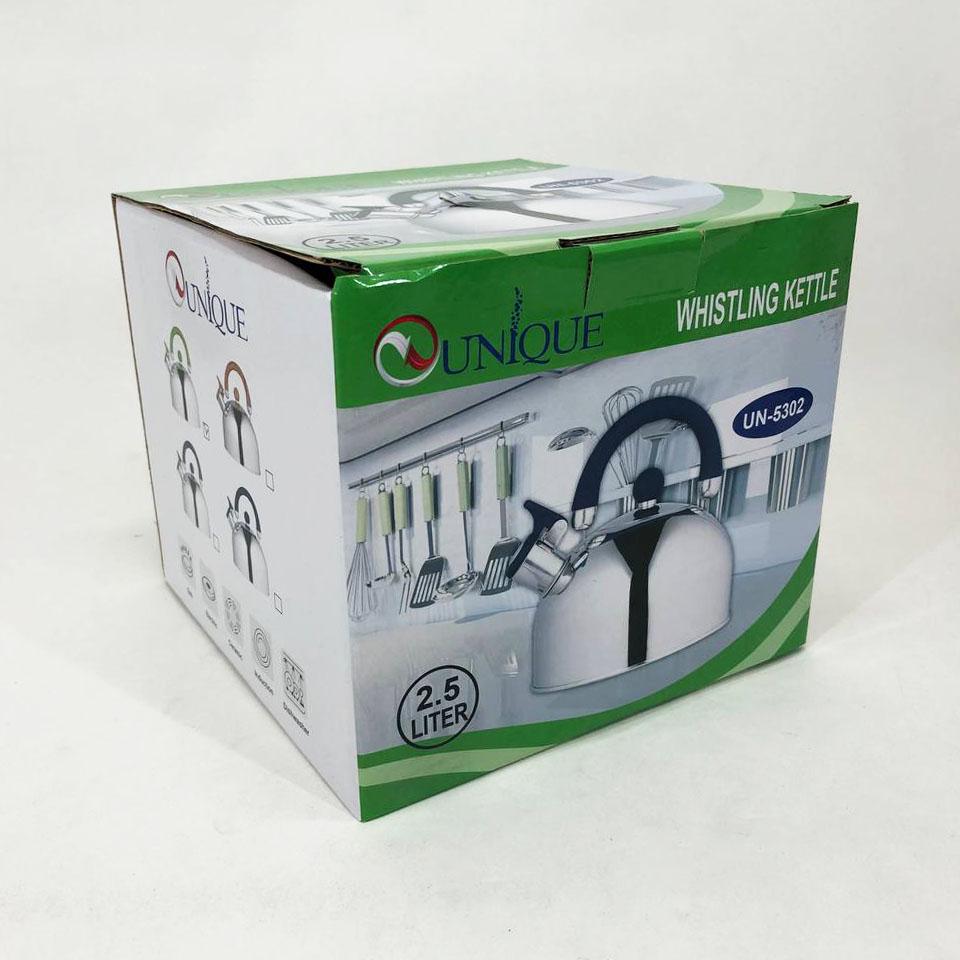 Чайник Unique со свистком 2,5л Зеленый (UN-5302) - фото 4