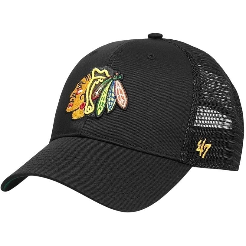Кепка 47 Brand CHICAGO BLACKHAWKS BRANSON MESH Чорно-зелений (H-BRANS04CTP-BK) Кепка 47 Brand CHICAGO BLACKHAWKS BRANSON MESH Чорно-зелений (H-BRANS04CTP-BK)