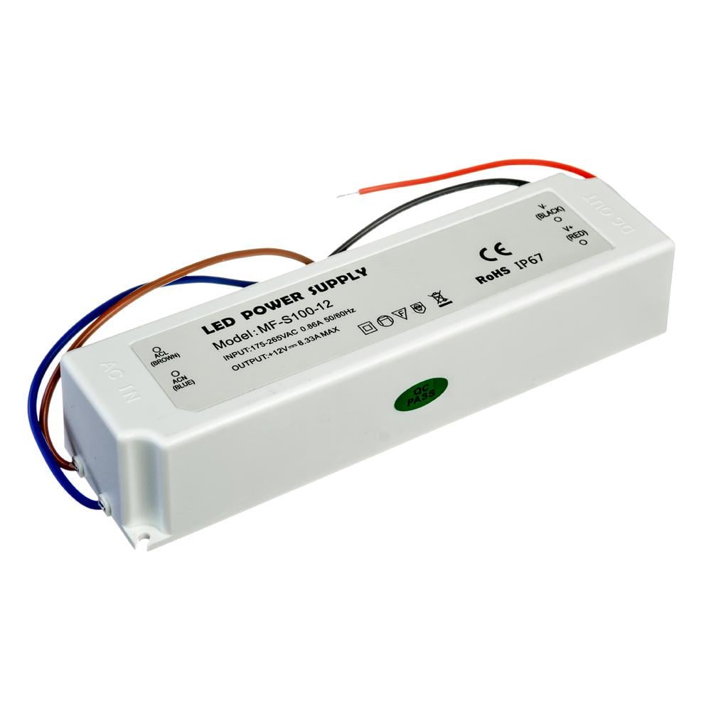 Блок питания Led Slim Plastic 12 V 8,33 A 100 Bт IP65