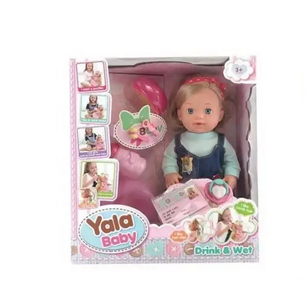 Пупс YL 2238 B п'є з пляшечки/ходить на горщик/пустушка/аксесуари 30 см