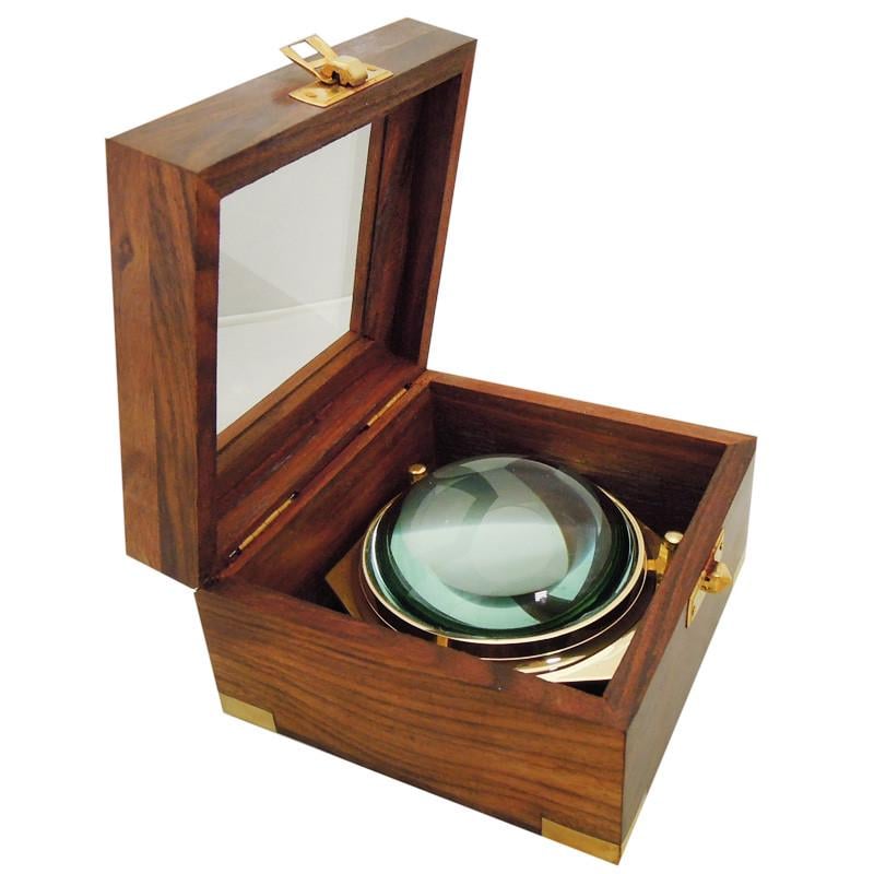 Лупа в дерев'яній скриньці Sea Club d 10 см 12x12x7 см (9294.V)