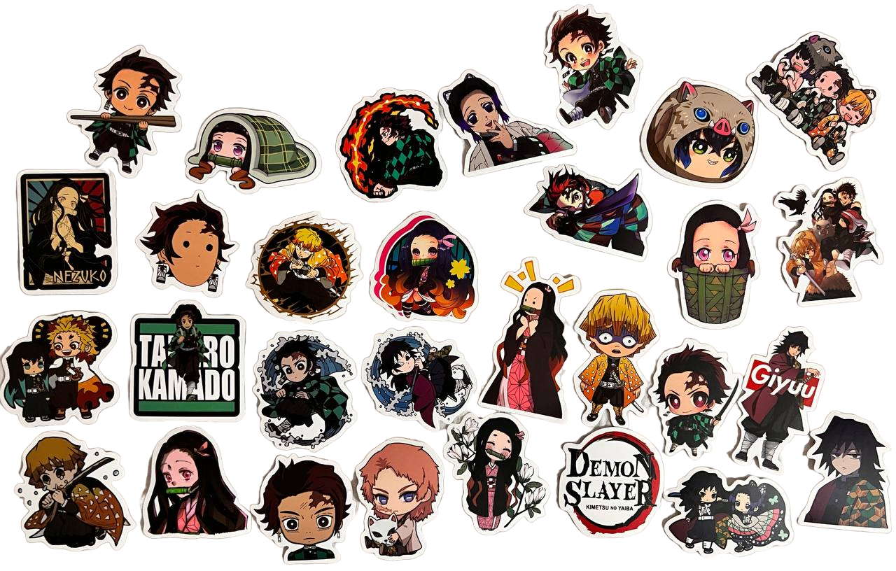 Стикеры виниловые Аниме Демон Слаер 30 шт. (763267) Стикеры виниловые Аниме Демон Слаер 30 шт. (763267)
