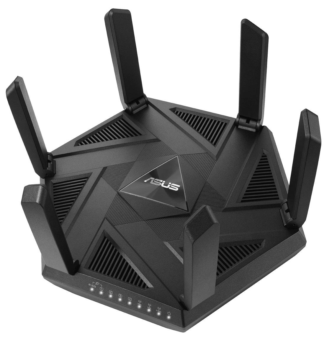 Роутер Asus RT-AXE7800 Wi-Fi 6 802.11ax до 7800 Mb/s 4x100/1000 Mb/s USB3.2x1 підтримка 3G и 4G/FTP server 6 зовнішніх незнімні антен