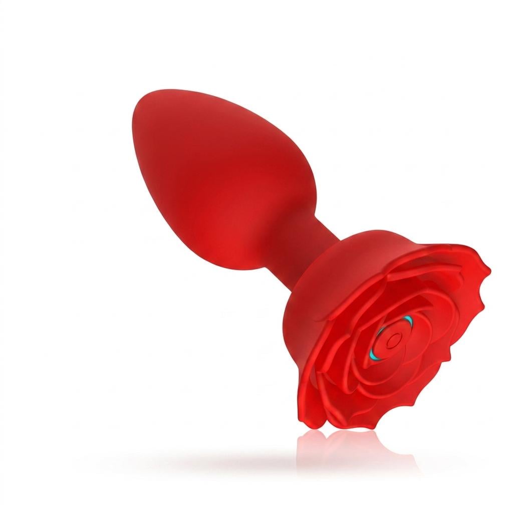 Анальная смарт пробка Smart Rose из силикона 10,5 см Черный (K0836-1)