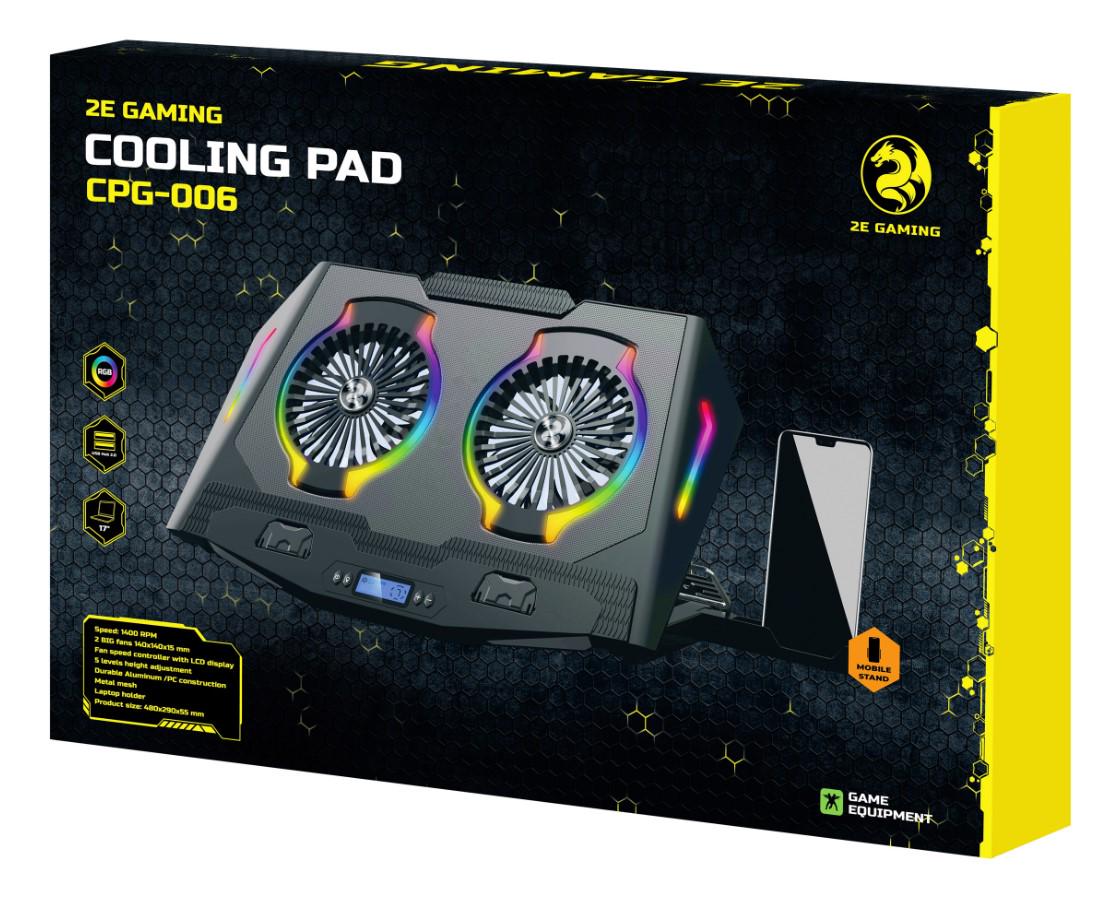 Підставка для ноутбука 2E Gaming CPG006 2xFan 17,3" RGB LED - фото 11