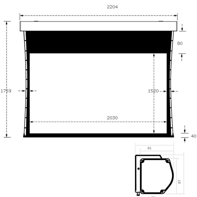 Екран проекційний GrandView CB-P100 4:3 WM5 SSW настінний стельовий 100" 203x152 см (tf2734) - фото 9 Екран проекційний GrandView CB-P100 4:3 WM5 SSW настінний стельовий 100" 203x152 см (tf2734) - фото 9