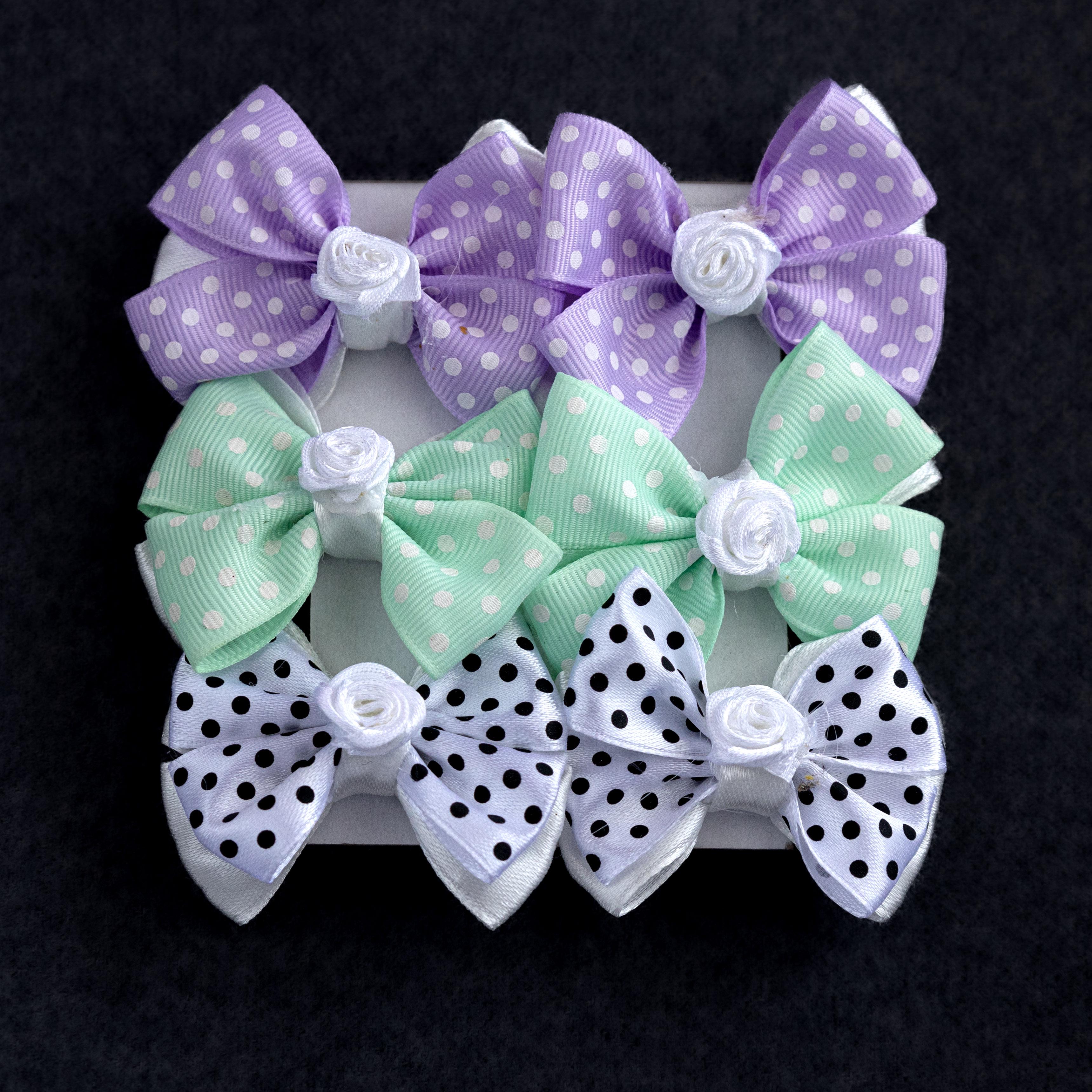 Детская заколка-бант для волос ДАЙС 6 см 6 шт. (БСГ6-6) - фото 2 Детская заколка-бант для волос ДАЙС 6 см 6 шт. (БСГ6-6) - фото 2