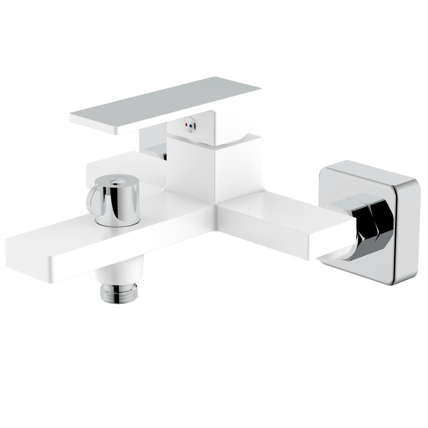 Змішувач для ванної Q-tap Gemini QTGEM259CRW45683 одноважільний Білий (235045)