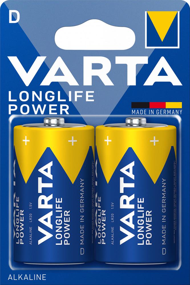 Батарейка Varta Longlife Power D/LR20 1,5 V 2 шт. (101673) - фото 1