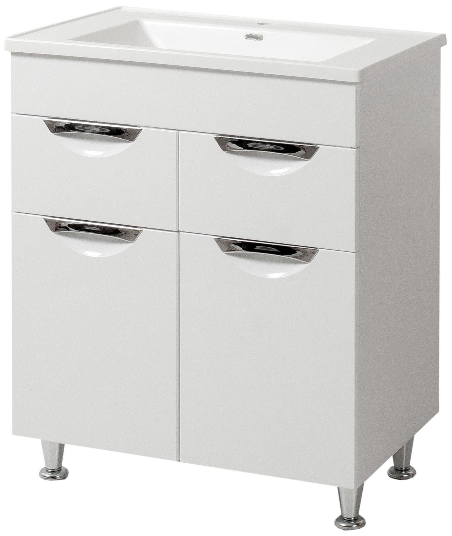 Тумба ЮВВИС Грация Т-5 70 см с умывальником Канте искусственный камень (14707580)