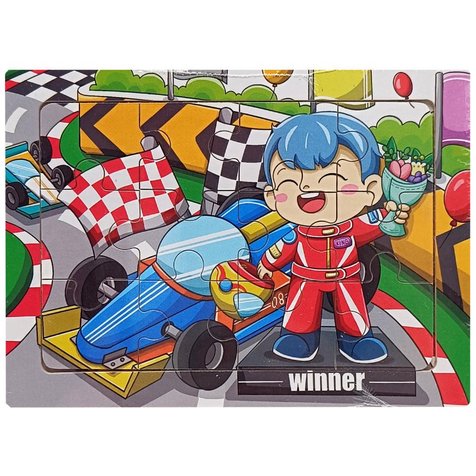 Пазл-вкладиш дерев'яний дитячий Перемога MD 1354-2 12 ел. (RLT52761)