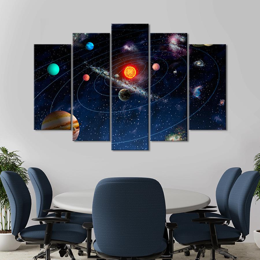 Картина на холсте Солнечная система 137x85 см (V187-5_L)