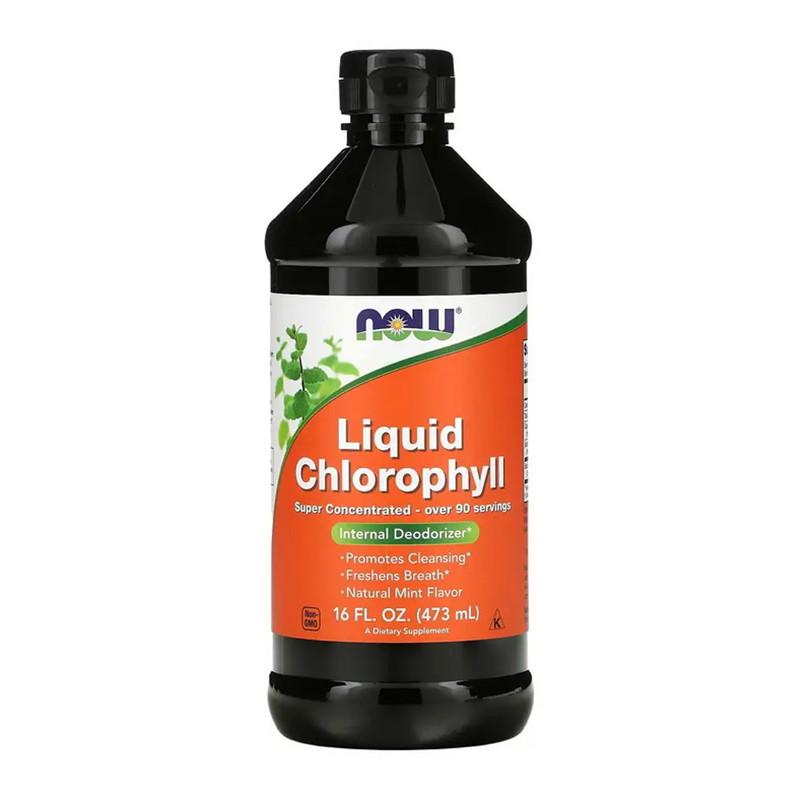 Хлорофіл NOW Liquid Chlorophyll 473 мл М'ята (10729-01)