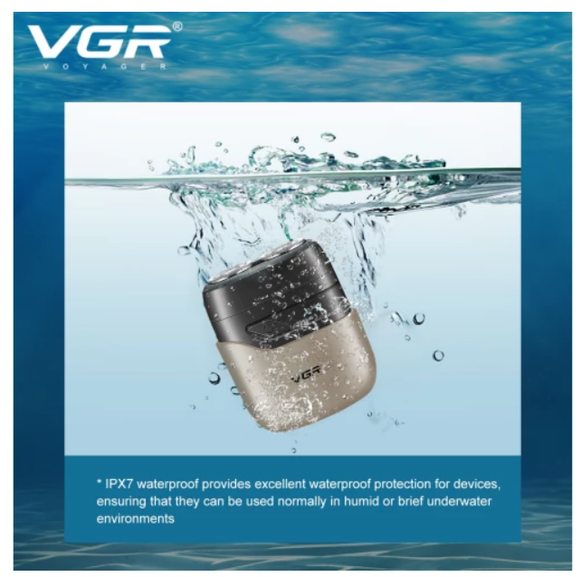 Електробритва VGR V-345 IPX7 Сірий (45694-V-345 GREY_295) - фото 4