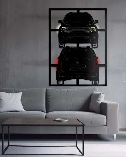 Декор настенный в стиле минимализм деревянное Decart Nissan pathfinder 2006г без подсветки на гостиную и спальню 90х67 см
