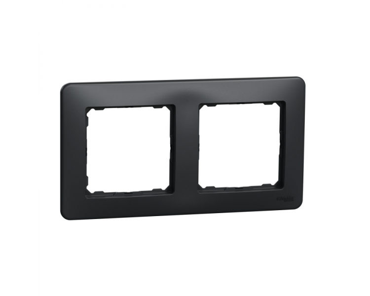 Рамка Schneider Electric 2-постова ABS-UV Sedna Design&Element Чорний (SDD314802)
