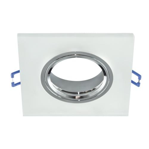 Світильник Strühm SELENA D FROSTED вбудований стельовий алюміній/скло квадратний матове скло 1хGU10 Хром (STR-03598)