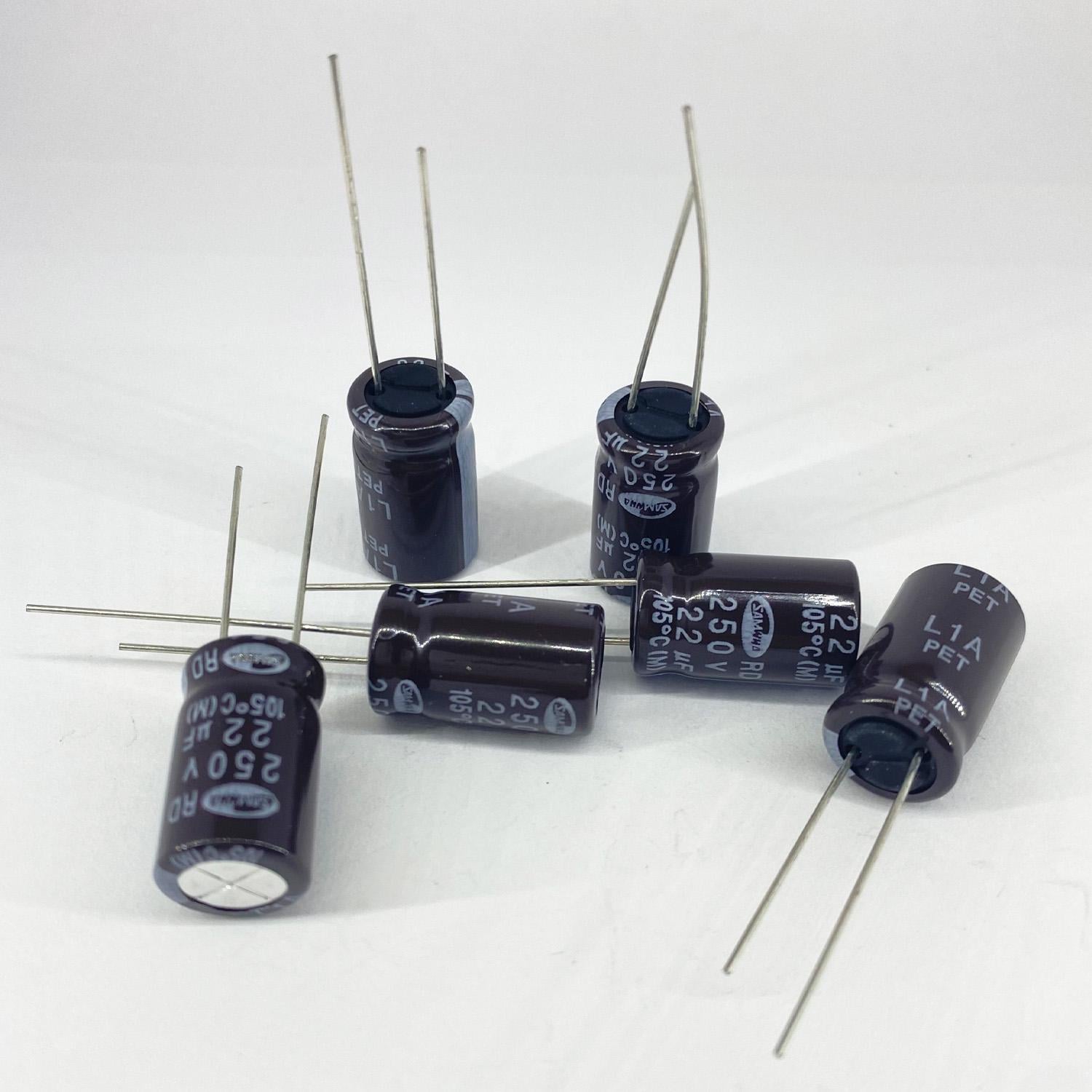 Электролитические конденсаторы Samwha 22 мкф 250V 10x16 мм 105 °C (5263)