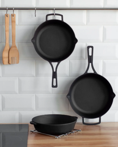 Сковорода-жаровня чавунна Brizoll monolith з литою ручкою 260х60 мм (M2660P) - фото 15 Сковорода-жаровня чавунна Brizoll monolith з литою ручкою 260х60 мм (M2660P) - фото 15