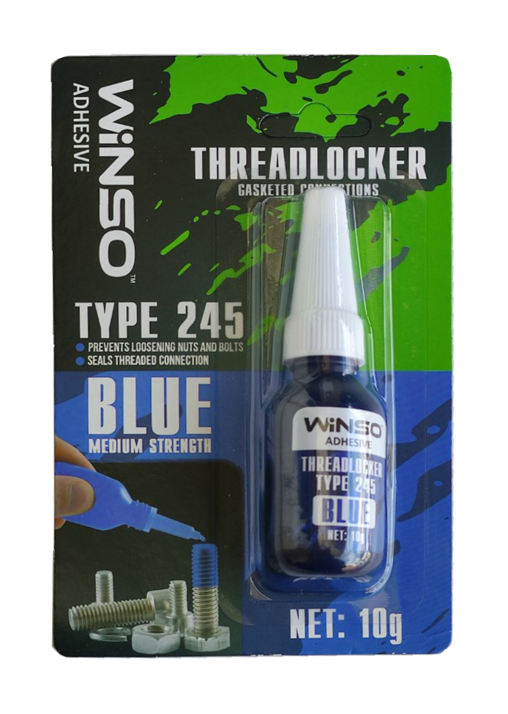 Фіксатор різьби WINSO 10 г Синій (4204)