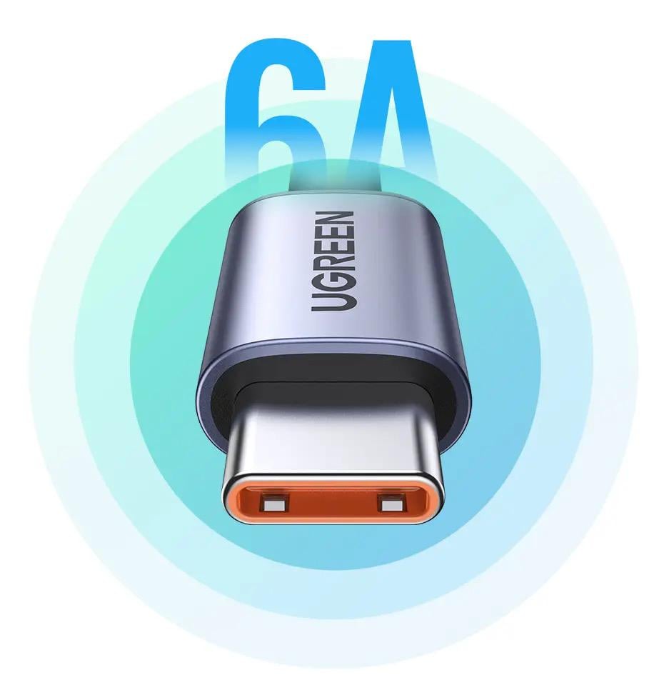 Кабель UGREEN US554 6A 100W USB-C to USB-C Чорний (90790) - фото 2