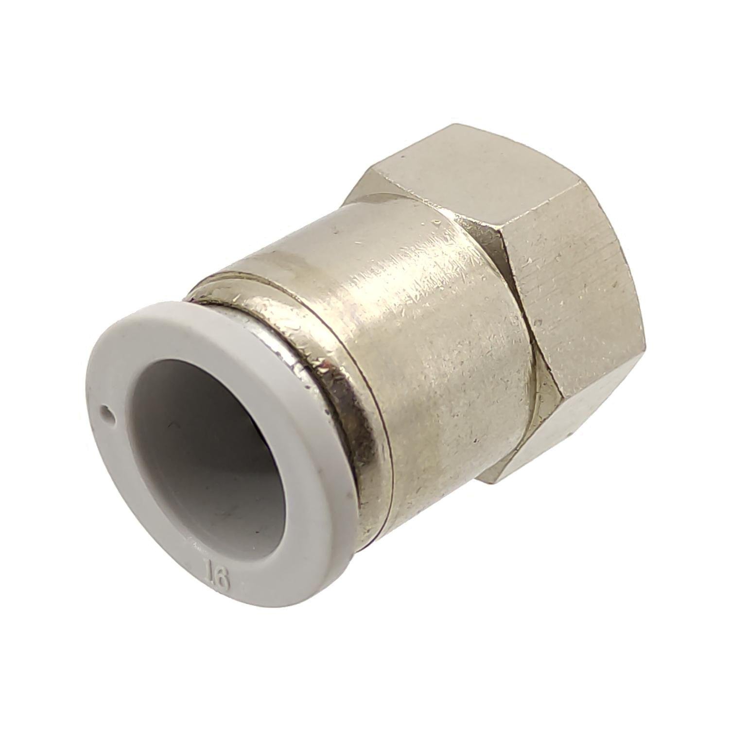 Прямий пневматичний цанговий фітінг з внутрішнім різьбленням TP XPCF16-G04