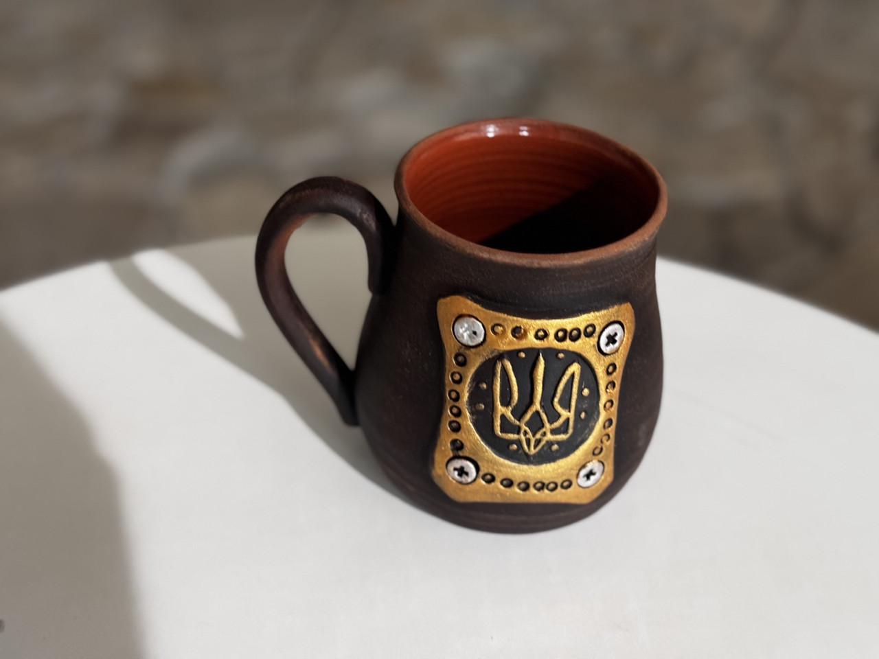 Чашка глиняна з Гербом України 600 мл (2563599886) - фото 3 Чашка глиняна з Гербом України 600 мл (2563599886) - фото 3