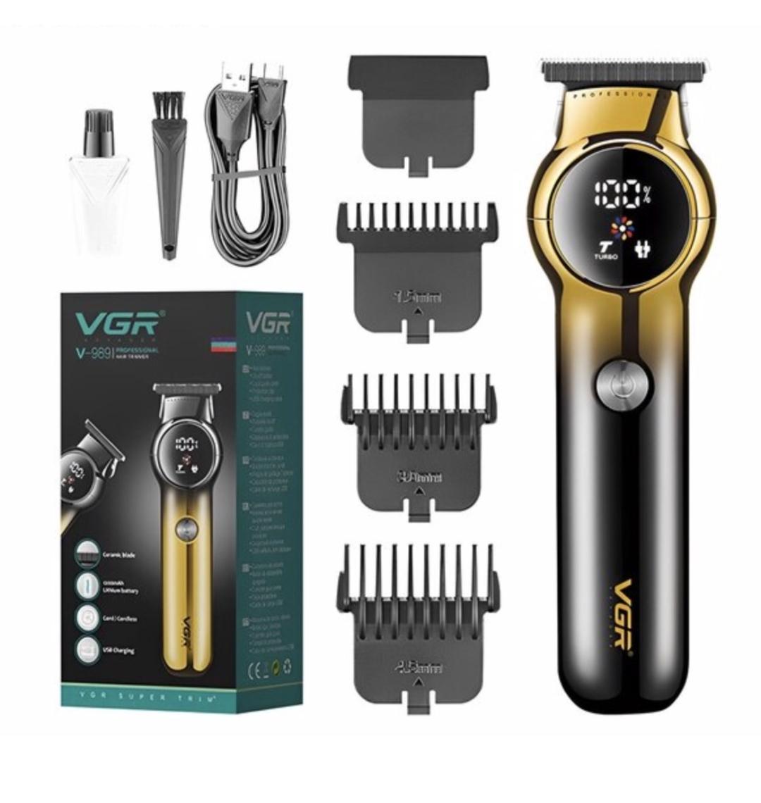 Тример для стрижки волосся VGR безпровідний Чорний із золотим (V-989)