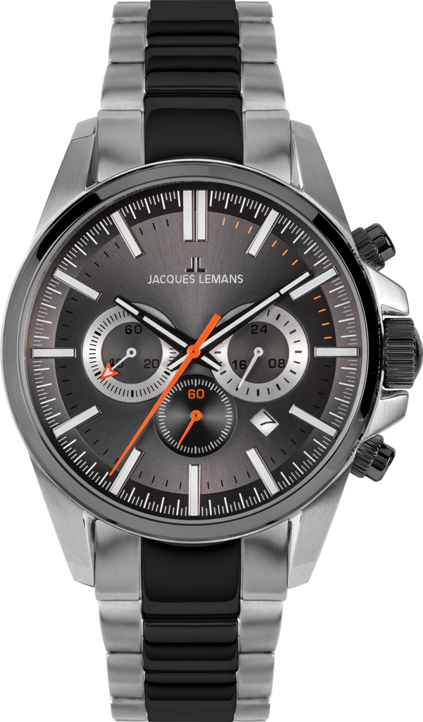 Наручные часы мужские Jacques Lemans Liverpool 1-2119E со стальным корпусом WR 100 м и серым циферблатом