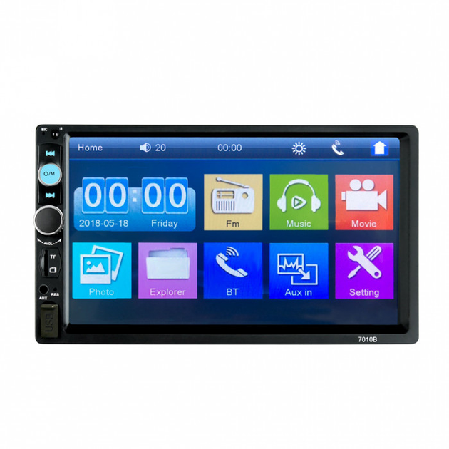 Автомагнітола з дисплеєм 2Din MP5 7010B+BT з пультом Чорний (GR-04430) - фото 3