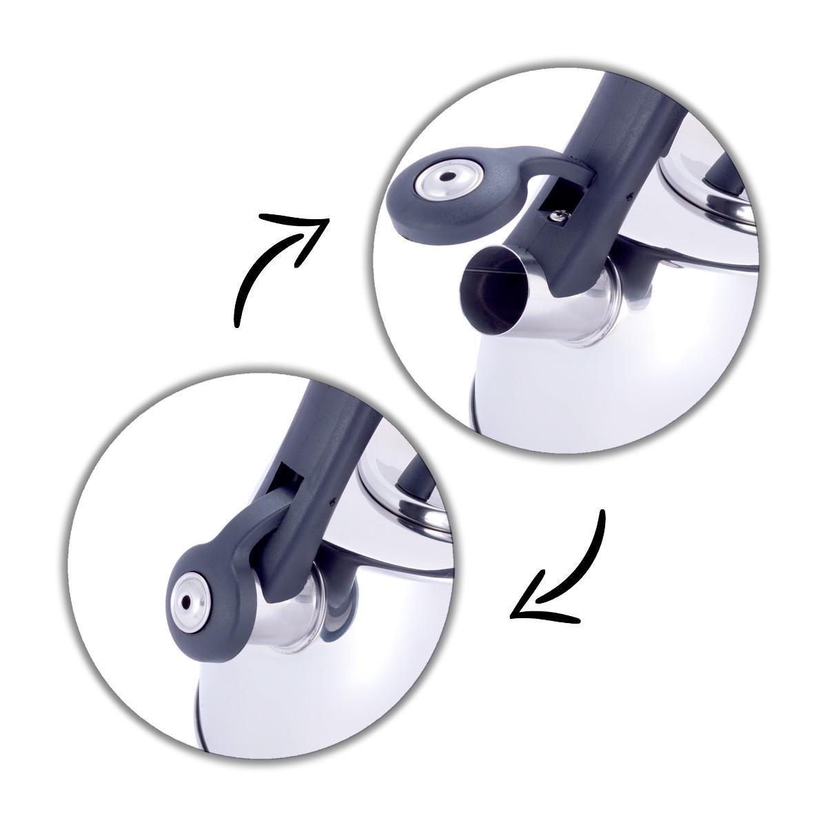 Чайник из нержавеющей стали Kamille Vizo со свистком и термометром 3 л (1077) - фото 3 Чайник из нержавеющей стали Kamille Vizo со свистком и термометром 3 л (1077) - фото 3