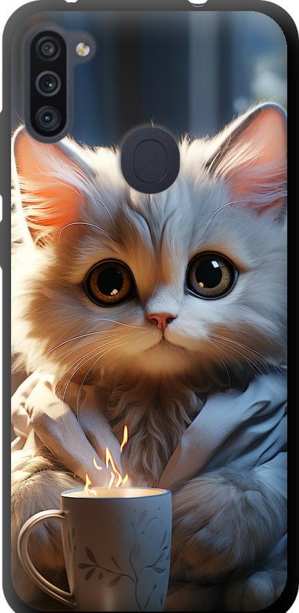 Чехол на Samsung Galaxy M11 M115F White cat (5646b-1905-42517)